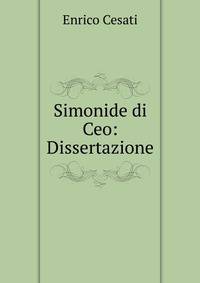 Simonide di Ceo: Dissertazione