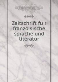 Zeitschrift fu?r franzo?sische sprache und literatur