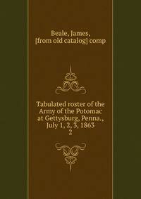 Tabulated roster of the Army of the Potomac at Gettysburg, Penna., July 1, 2, 3, 1863. 2