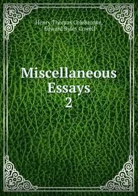 Miscellaneous Essays. 2