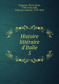 Histoire litte?raire d'Italie