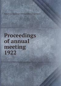 Proceedings of annual meeting. 1922