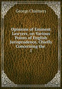 Opinions of Eminent Lawyers, on Various Points of English Jurisprudence, Chiefly Concerning the .. 1