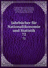 Jahrbcher fr Nationalkonomie und Statistik. 72