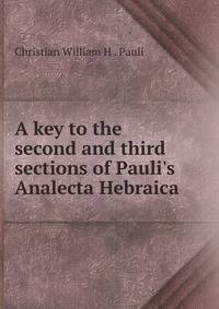 A key to the second and third sections of Pauli's Analecta Hebraica