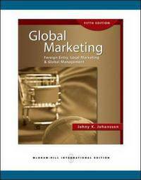 Global Marketing: Foreign Entry, Local Marketing, And Global Management