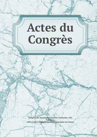 Actes du Congres