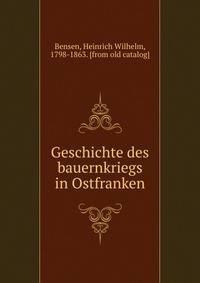 Geschichte des bauernkriegs in Ostfranken