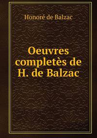 Oeuvres completes de H. de Balzac