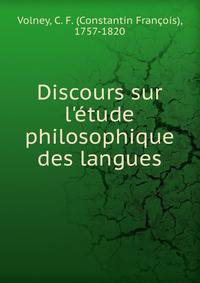 Discours sur l'?tude philosophique des langues
