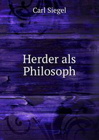 Herder als Philosoph