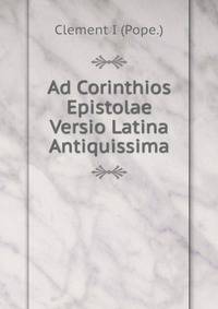 Ad Corinthios Epistolae Versio Latina Antiquissima