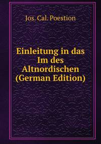 Einleitung in das Im des Altnordischen (German Edition)