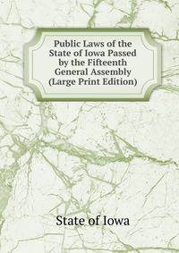 Public Laws of the State of Iowa Passed by the Fifteenth General Assembly (Large Print Edition)
