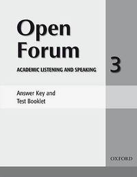 Open Forum 3: Answer Key and Test Booklet