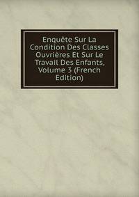 Enquete Sur La Condition Des Classes Ouvrieres Et Sur Le Travail Des Enfants, Volume 3 (French Edition)