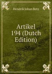 Artikel 194 (Dutch Edition)