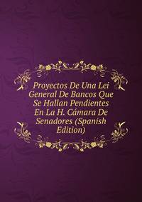 Proyectos De Una Lei General De Bancos Que Se Hallan Pendientes En La H. Camara De Senadores (Spanish Edition)