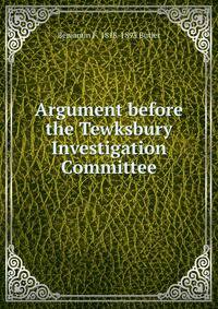 Argument before the Tewksbury Investigation Committee