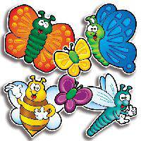 TEACHERS FRIEND TF-3256 ACCENT PUNCH-OUTS BEES BUGS &-ACCENT PUNCH-OUTS BEES BUGS &