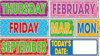 TEACHERS FRIEND TF-1799 DAYS & MONTHS SIGNS 42 PACK PLASTIC-COATED