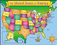 TEACHERS FRIEND TF-2140 USA MAP FRIENDLY CHART