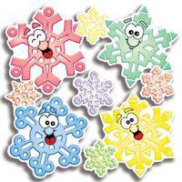 TEACHERS FRIEND TF-3261 ACCENT PUNCH-OUTS COLORFUL SNOWFL.-ACCENT PUNCH-OUTS COLORFUL SNOWFL.
