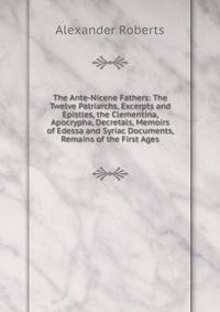 The Ante-Nicene Fathers: The Twelve Patriarchs, Excerpts and Epistles, the Clementina, Apocrypha, Decretals, Memoirs of Edessa and Syriac Documents, Remains of the First Ages