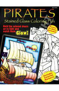 Pirates. Stained Glass Coloring Fun. Includes Colorful Markers