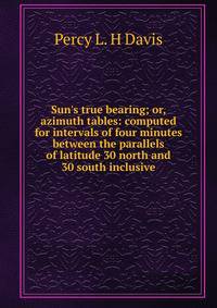 Sun's true bearing; or, azimuth tables: computed for intervals of four minutes between the parallels of latitude 30 north and 30 south inclusive.