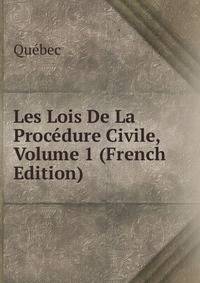 Les Lois De La Procedure Civile, Volume 1 (French Edition)