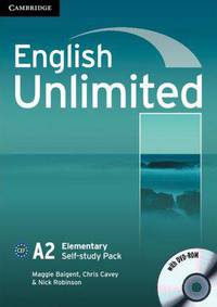English Unlimited : Elementary Self-study Pack (Workbook with DVD-ROM)