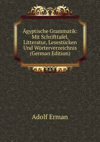 ?gyptische Grammatik: Mit Schrifttafel, Litteratur, Lesest?cken Und W?rterverzeichnis (German Edition)