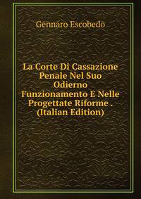 La Corte Di Cassazione Penale Nel Suo Odierno Funzionamento E Nelle Progettate Riforme . (Italian Edition)