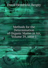 Methods for the Determination of Organic Matter in Air, Volume 39, issue 1