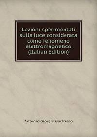 Lezioni sperimentali sulla luce considerata come fenomeno elettromagnetico (Italian Edition)