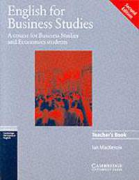 English for Business Studies, Teacher's Book: A Course for Business Studies and Economics Students