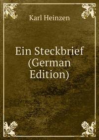Ein Steckbrief (German Edition)