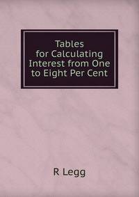 Tables for Calculating Interest from One to Eight Per Cent