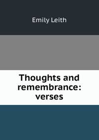 Thoughts and remembrance: verses