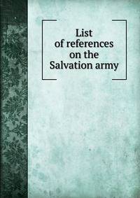 List of references on the Salvation army