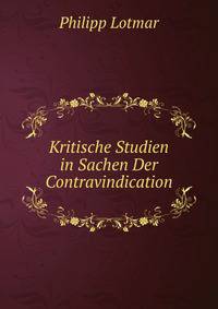 Kritische Studien in Sachen Der Contravindication