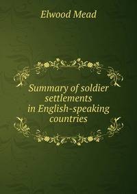 Summary of soldier settlements in English-speaking countries