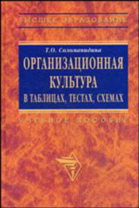 Организационная культура в таблицах, тестах, кейсах и схемах: Учебно-методические материалы. (Серия:'Высшее образование')