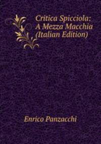 Critica Spicciola: A Mezza Macchia (Italian Edition)