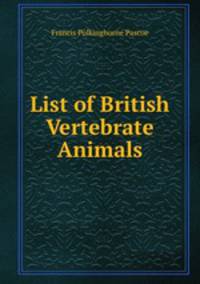 List of British Vertebrate Animals
