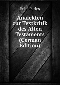 Analekten zur Textkritik des Alten Testaments (German Edition)