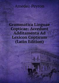 Grammatica Linguae Copticae: Accedunt Additamenta Ad Lexicon Copticum (Latin Edition)