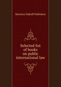 Selected list of books on public international law