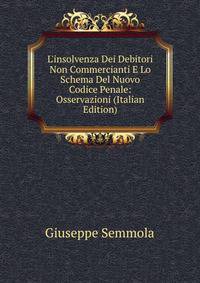 L'insolvenza Dei Debitori Non Commercianti E Lo Schema Del Nuovo Codice Penale: Osservazioni (Italian Edition)